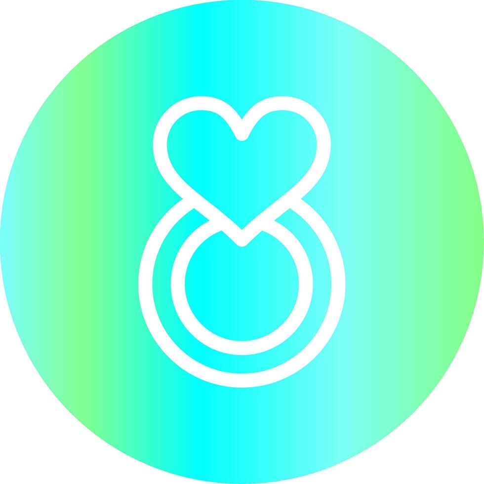 Engagement Ring Creative Icon Design vector