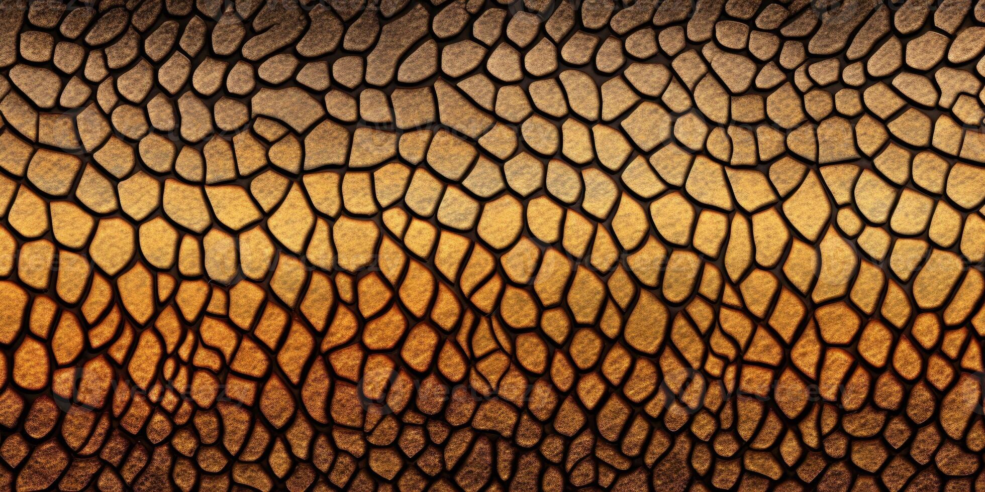 AI Generated Reptile Skin Texture with Gradient and Scale Detail. Crocodile Natural Material. Lizard Background. Generative AI photo