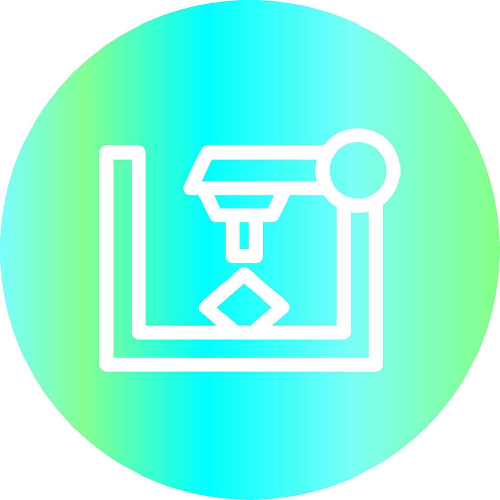 3D Printer Creative Icon Design vector