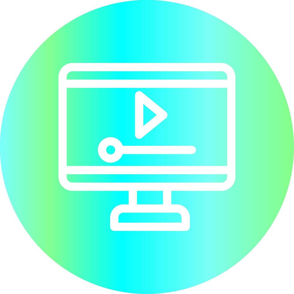 Video Player Creative Icon Design vector