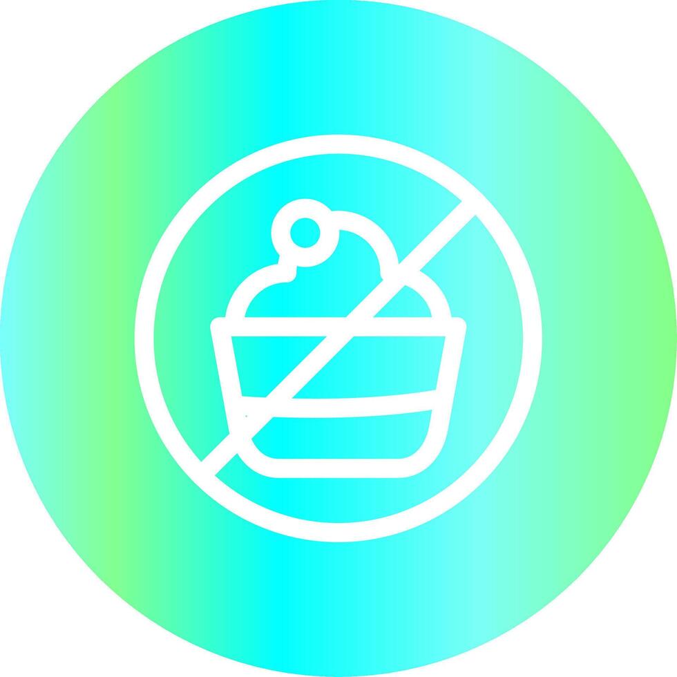 No Sweets Creative Icon Design vector