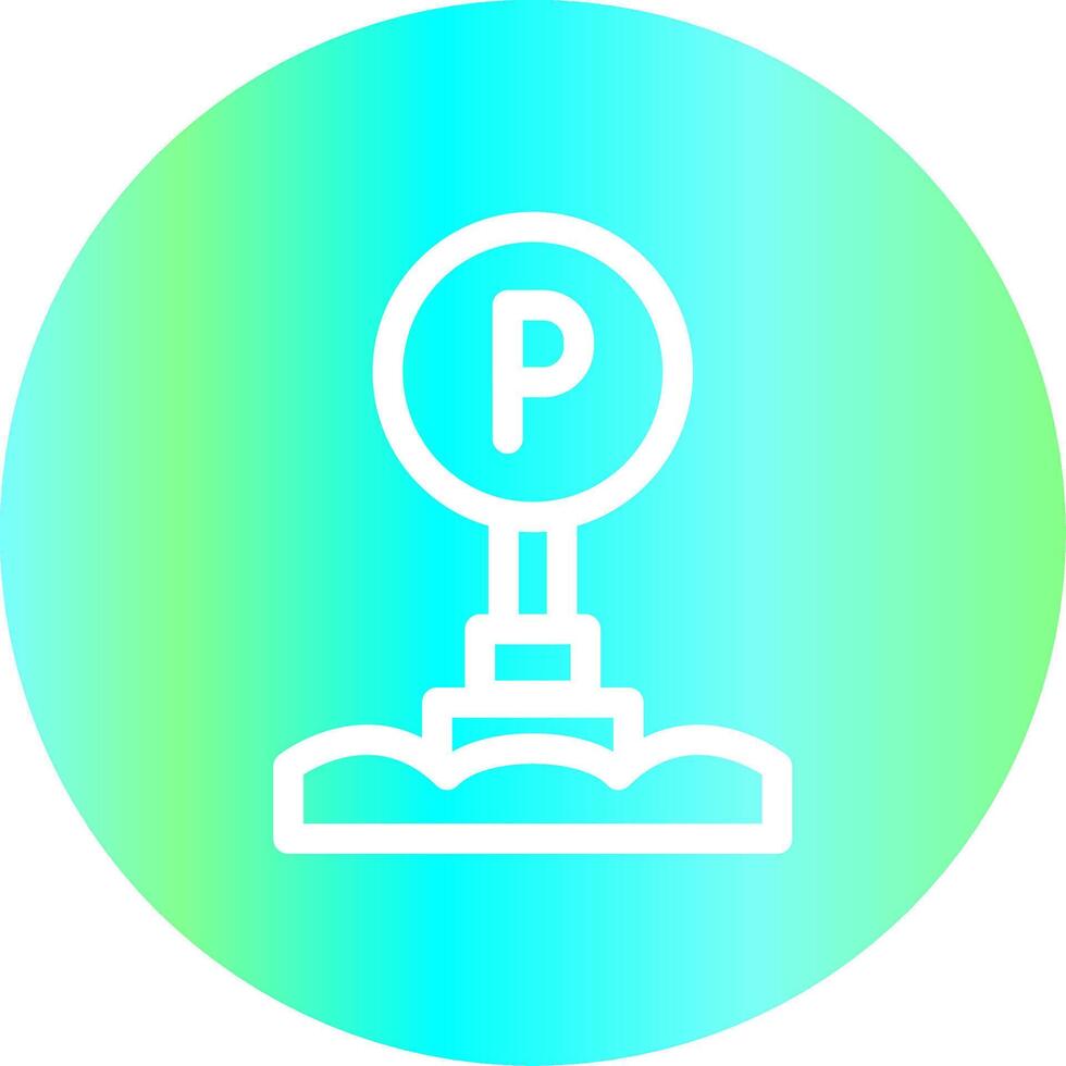 Parking Sign Creative Icon Design vector