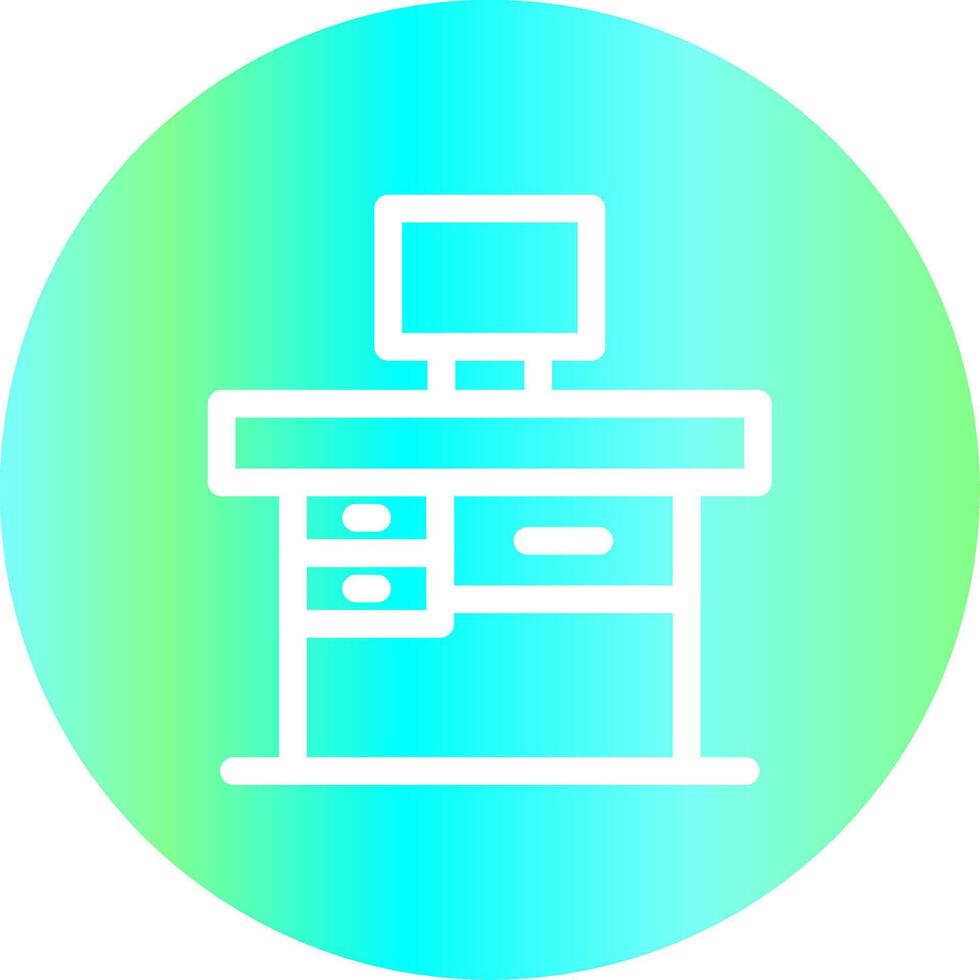 Office Table Creative Icon Design vector
