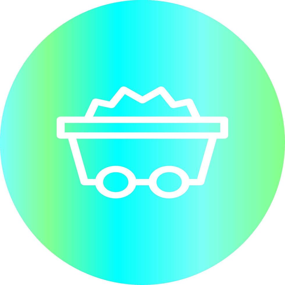 Mine Cart Creative Icon Design vector