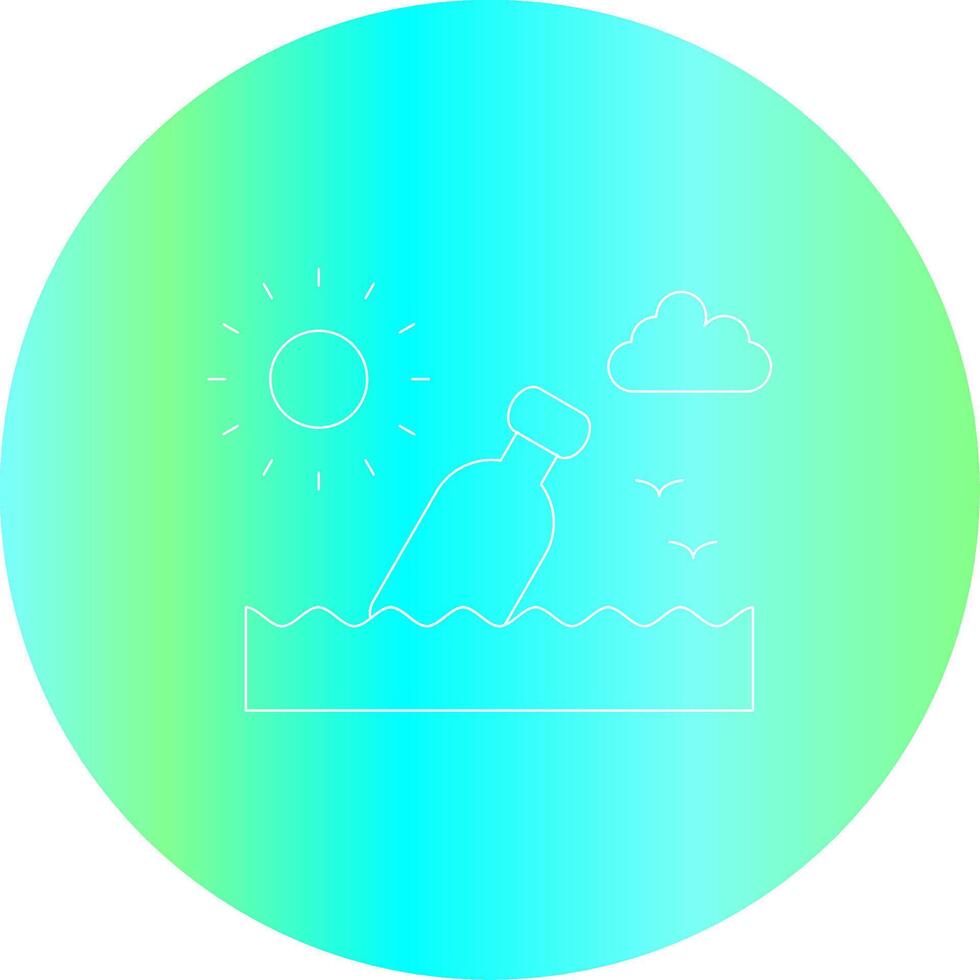 Message In A Bottle Creative Icon Design vector