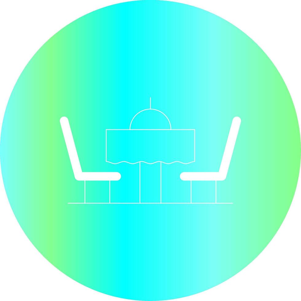 Dinner Table Creative Icon Design vector