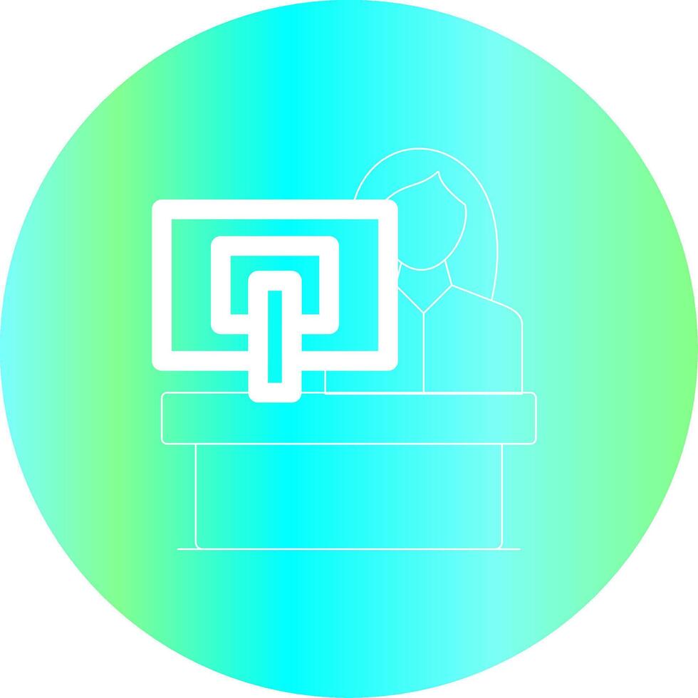 Receptionist Creative Icon Design vector