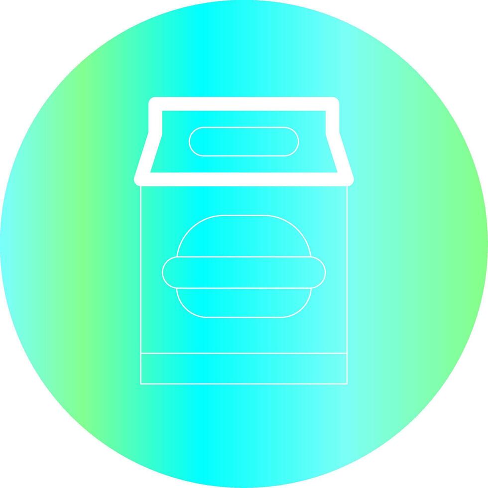 Lunch Bag Creative Icon Design vector