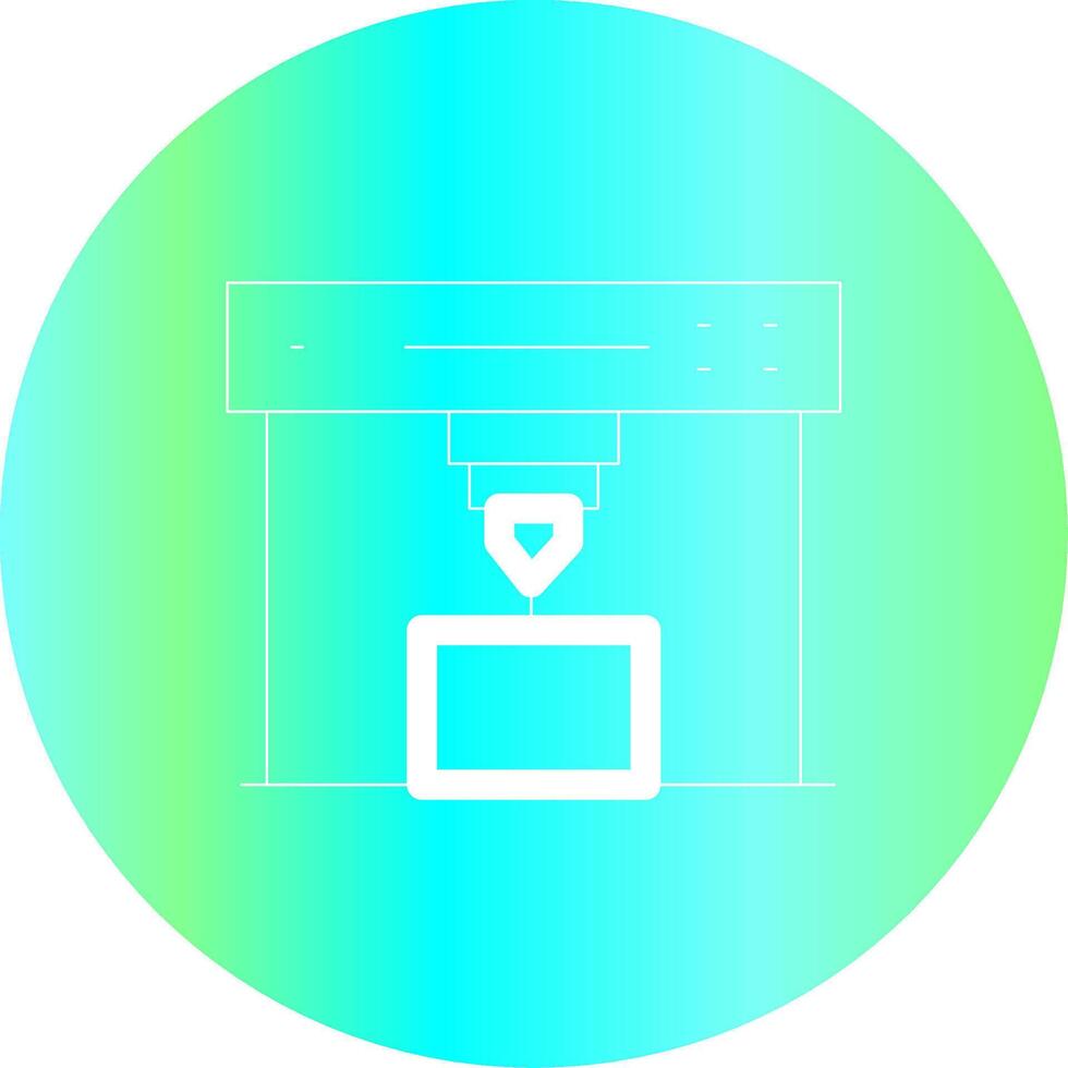 3d Printer Creative Icon Design vector