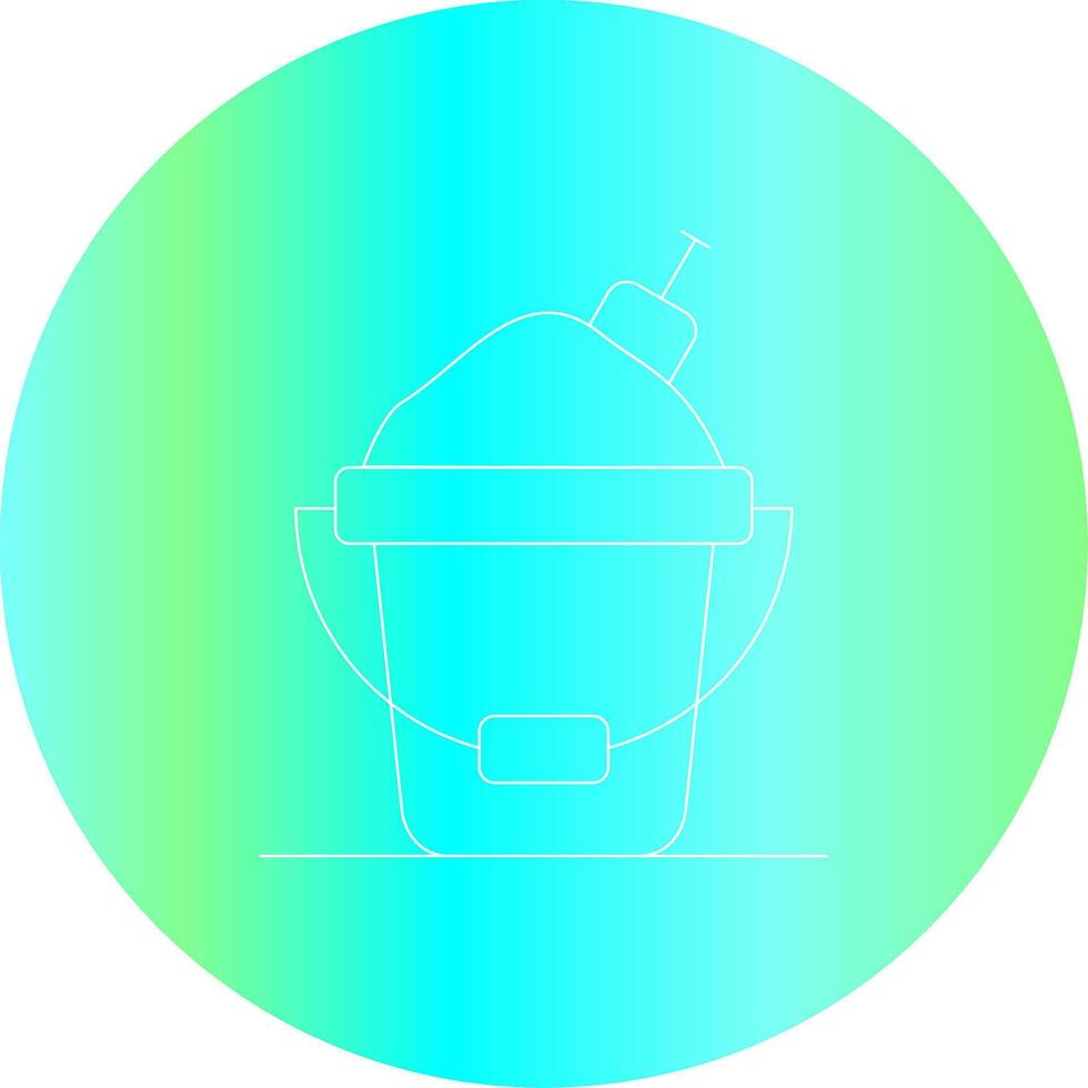 Sand Bucket Creative Icon Design vector