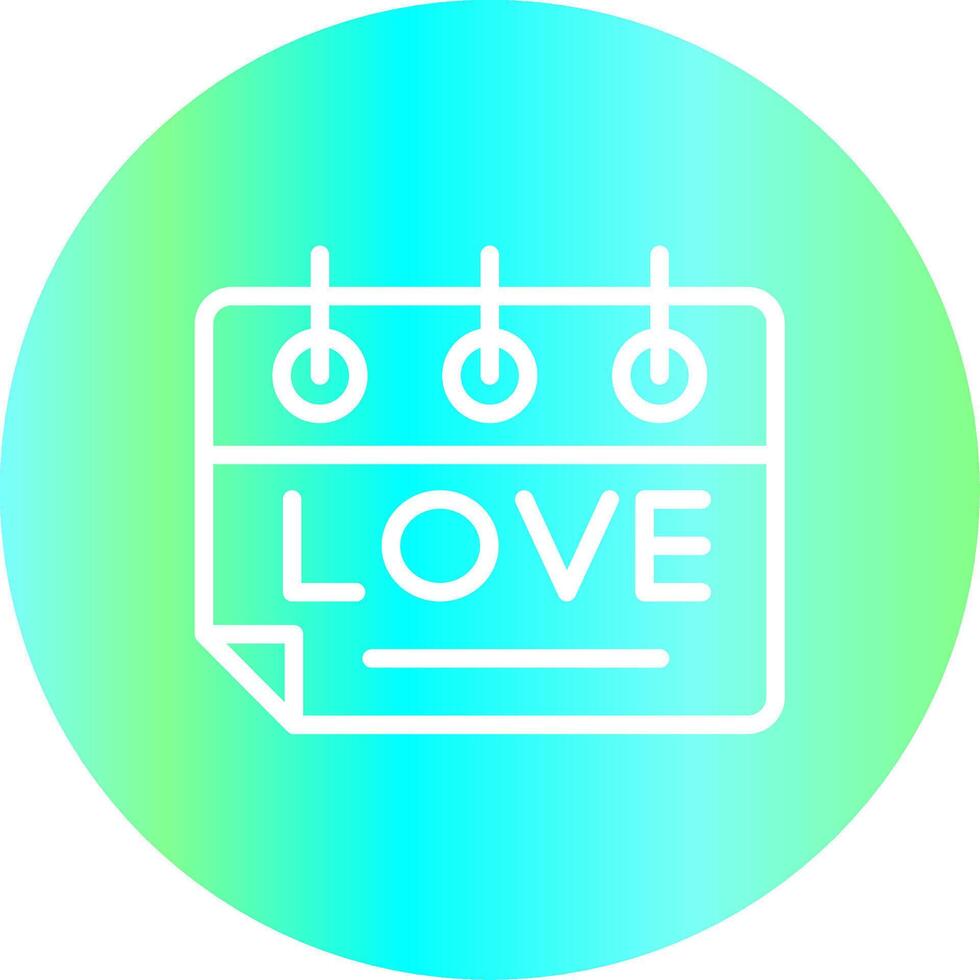 Love Calendar Creative Icon Design vector