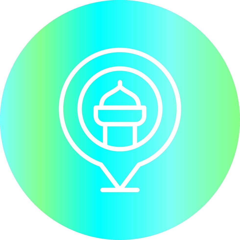 Mosque Pin Creative Icon Design vector