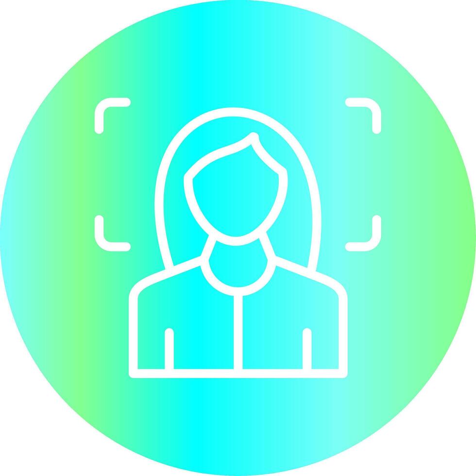 Facial Recognition Creative Icon Design vector