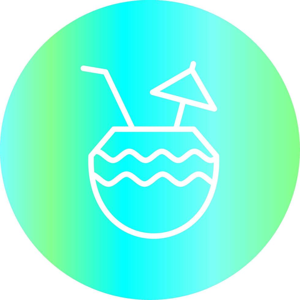 Coconut Drink Creative Icon Design vector