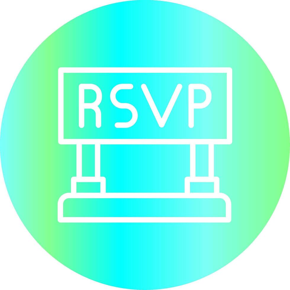 diseño de icono creativo rsvp vector