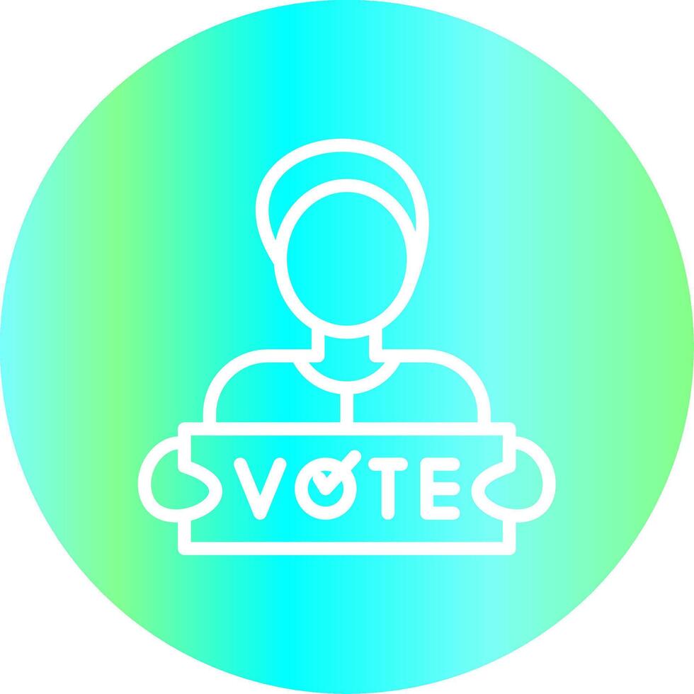 diseño de icono creativo partidario vector