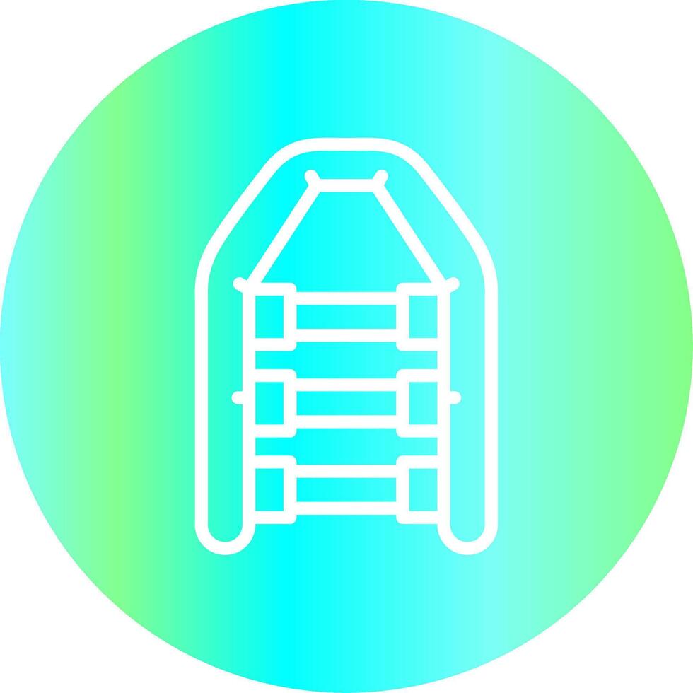 Inflatable Boat Creative Icon Design vector