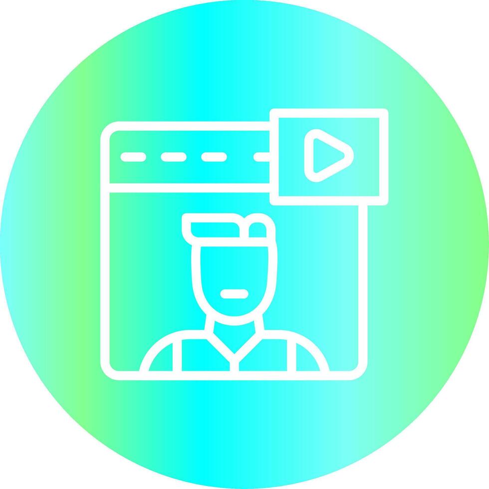 Youtuber Creative Icon Design vector