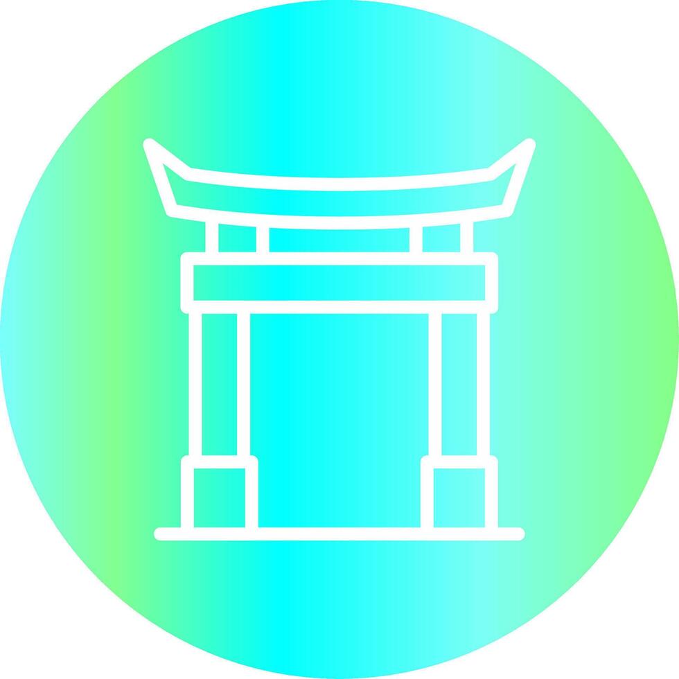 Torii Gate Creative Icon Design vector