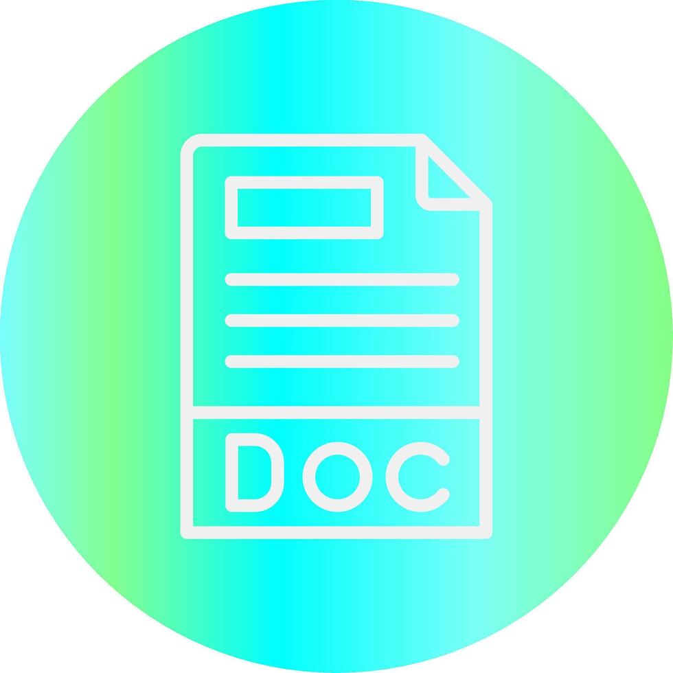 Doc File Format Creative Icon Design vector