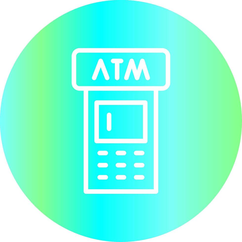 ATM Machine Creative Icon Design vector