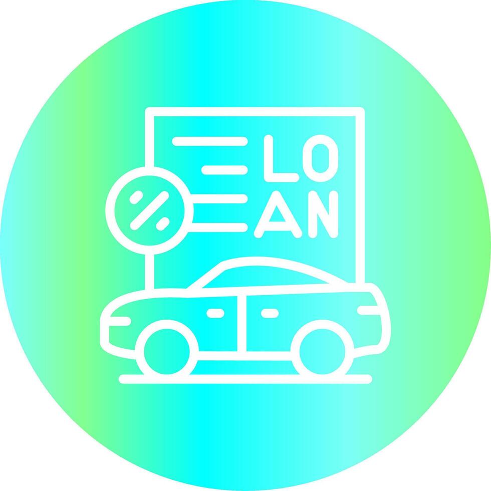 Car Loan Creative Icon Design vector