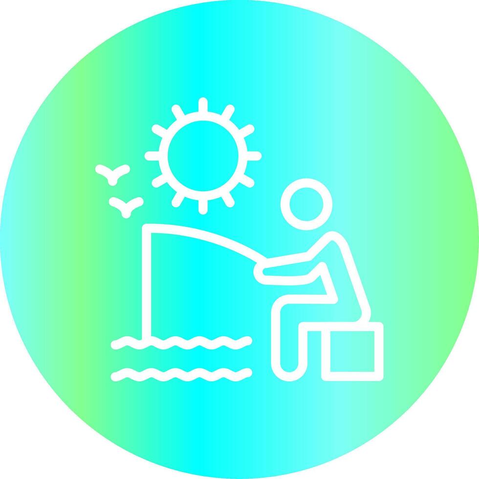Summer Fishing Creative Icon Design vector