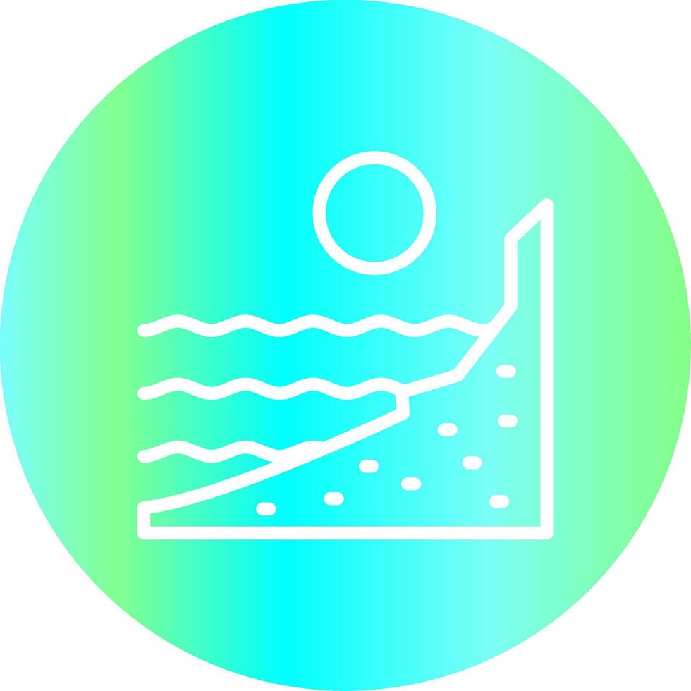 Shore Landscape Creative Icon Design vector