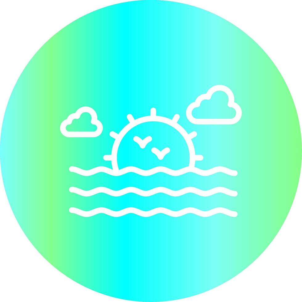 Sea Landscape Creative Icon Design vector