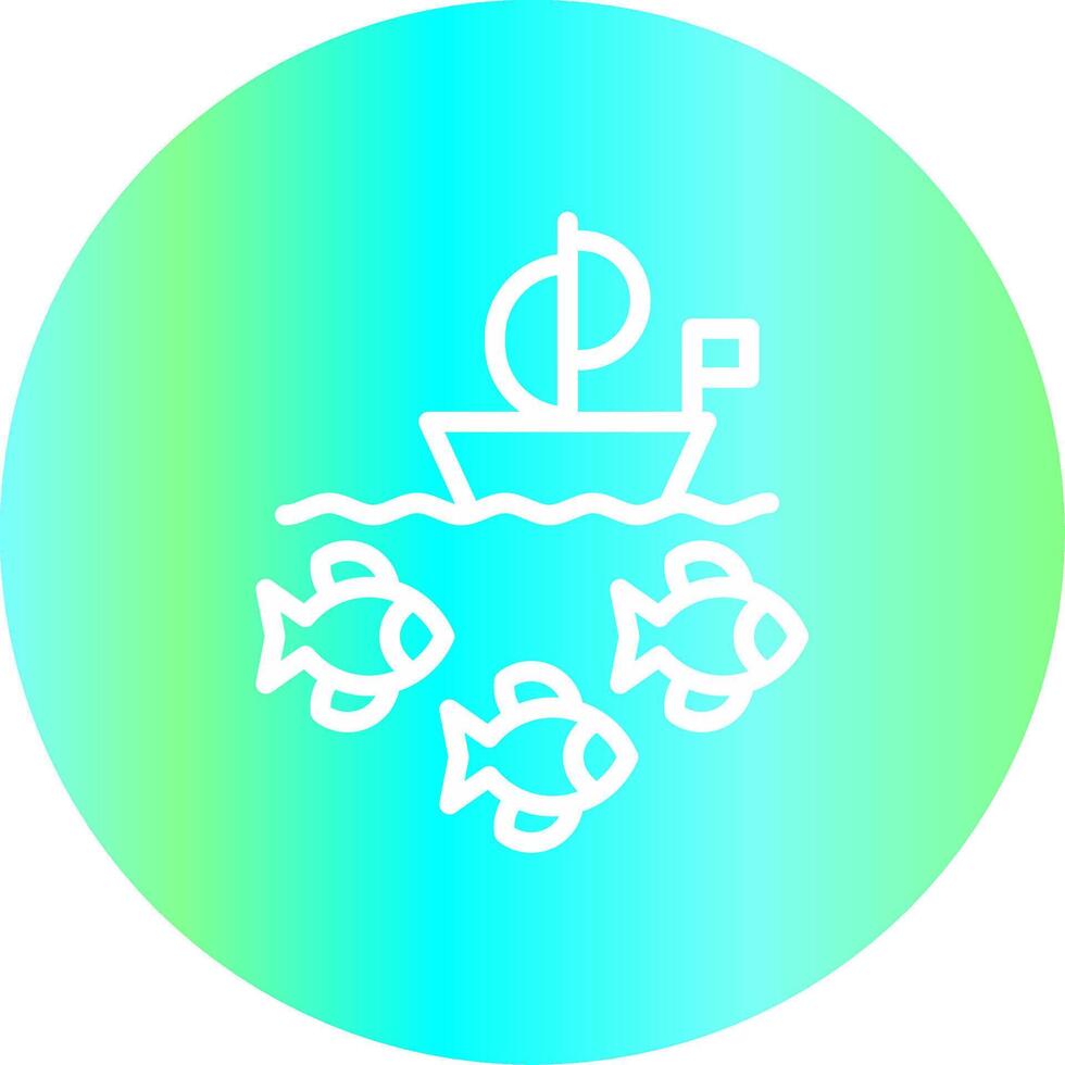 Fishing Boat Creative Icon Design vector