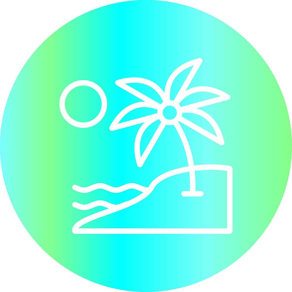 isla paisaje creativo icono diseño vector