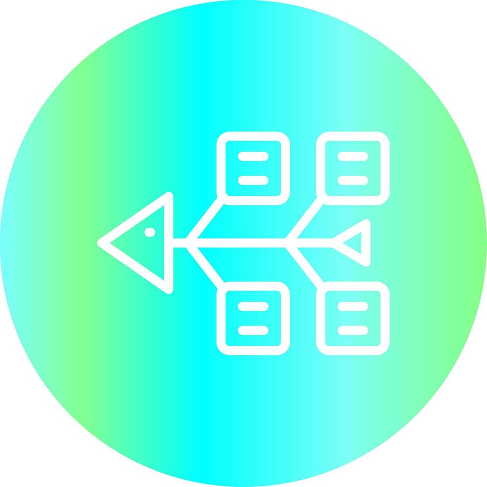 Fishbone Diagram Creative Icon Design vector