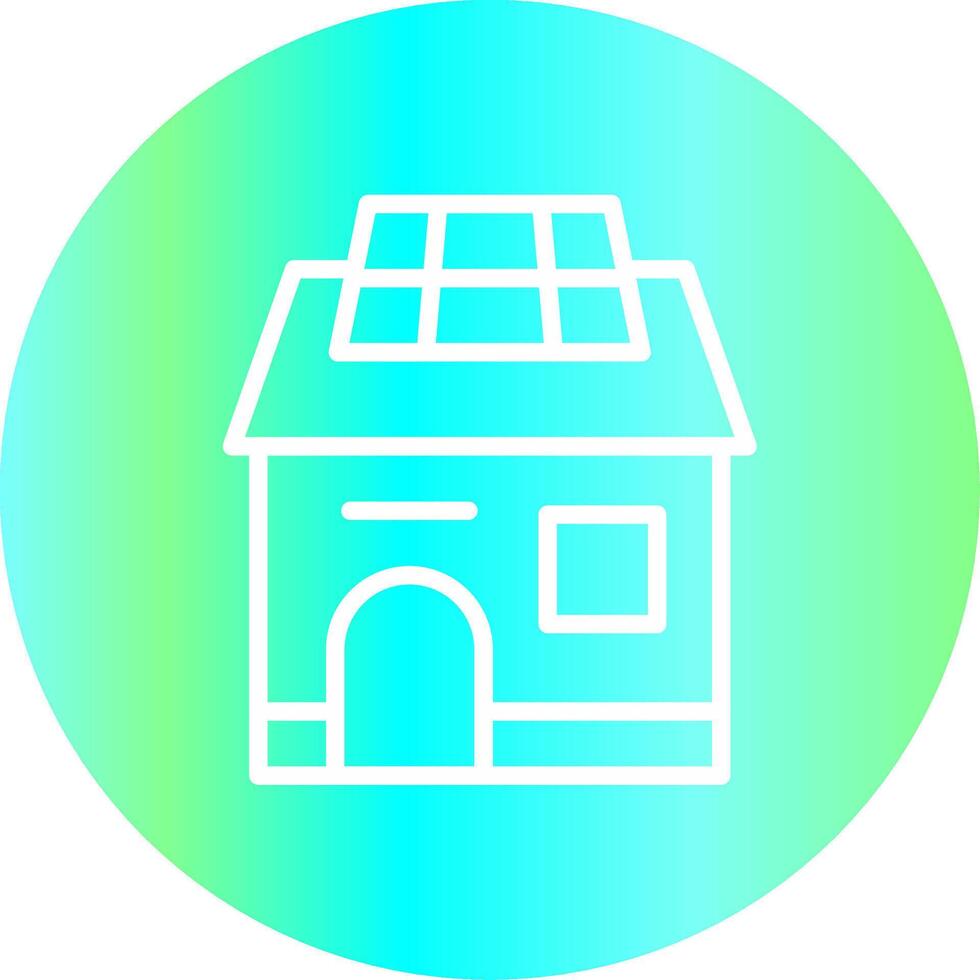 Solar House Creative Icon Design vector