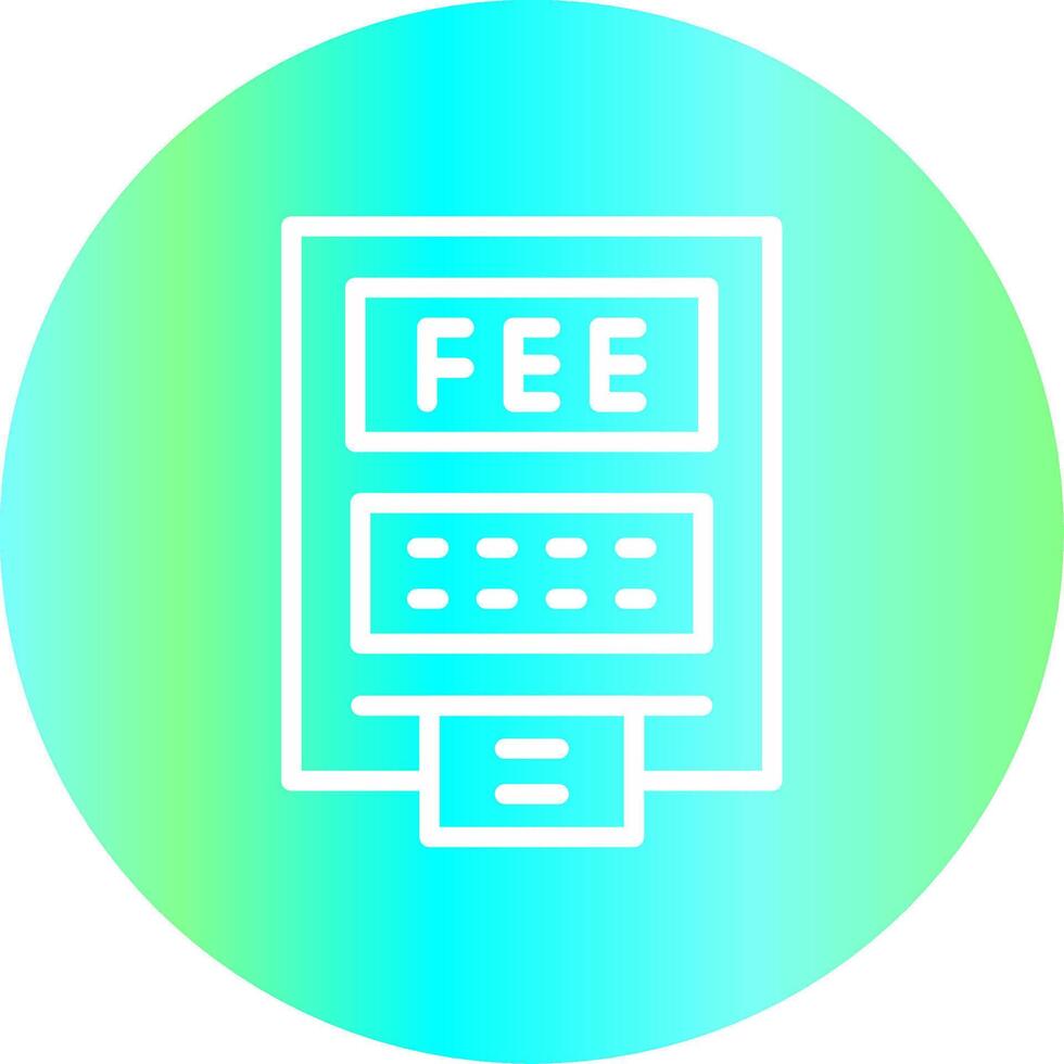 ATM Fees Creative Icon Design vector