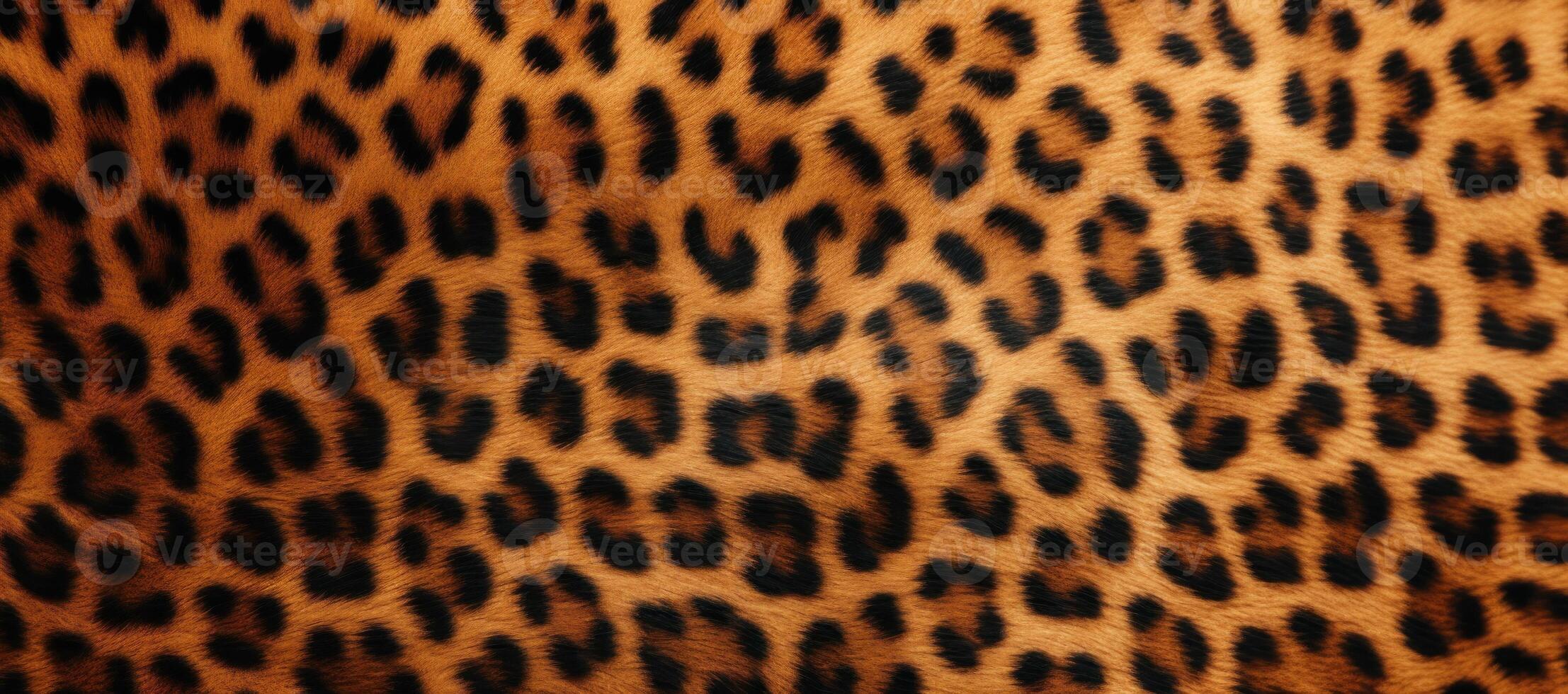 AI Generated Leopard Skin Texture. Animal Fur Background. Zoological Pattern, Safari Camouflage. Wild Cat Leather photo