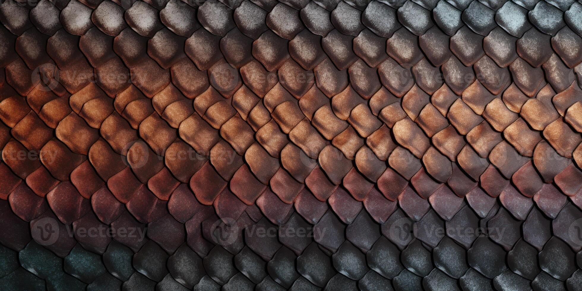 AI Generated Close-Up of Snake Skin Texture with Natural Brown Tones. Generative AI photo