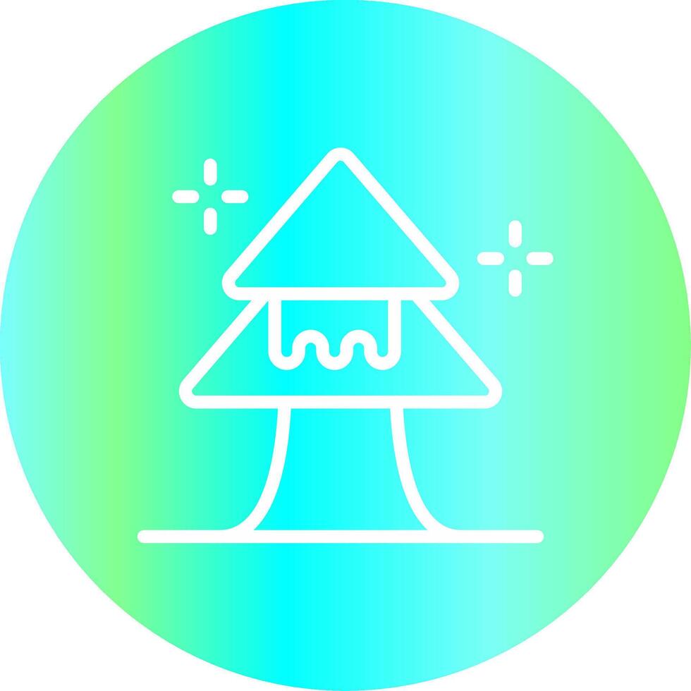 Snow Covered Tree Creative Icon Design vector