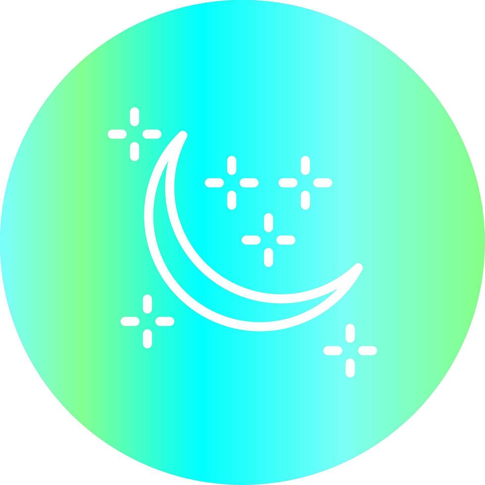 New Moon Creative Icon Design vector