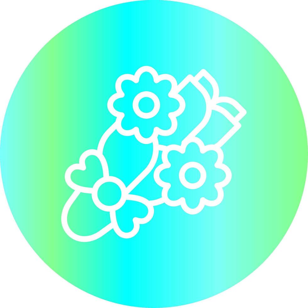 flor ramo de flores creativo icono diseño vector