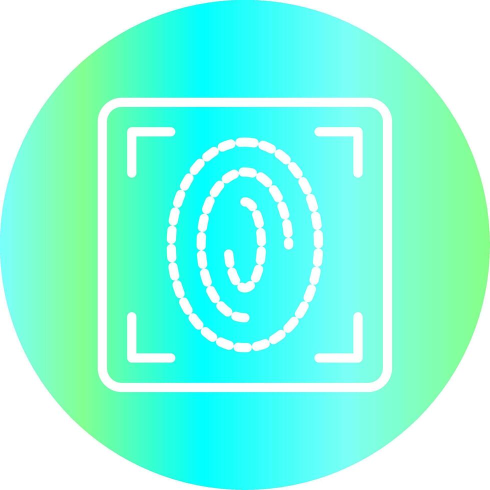 Fingerprint Scan Creative Icon Design vector
