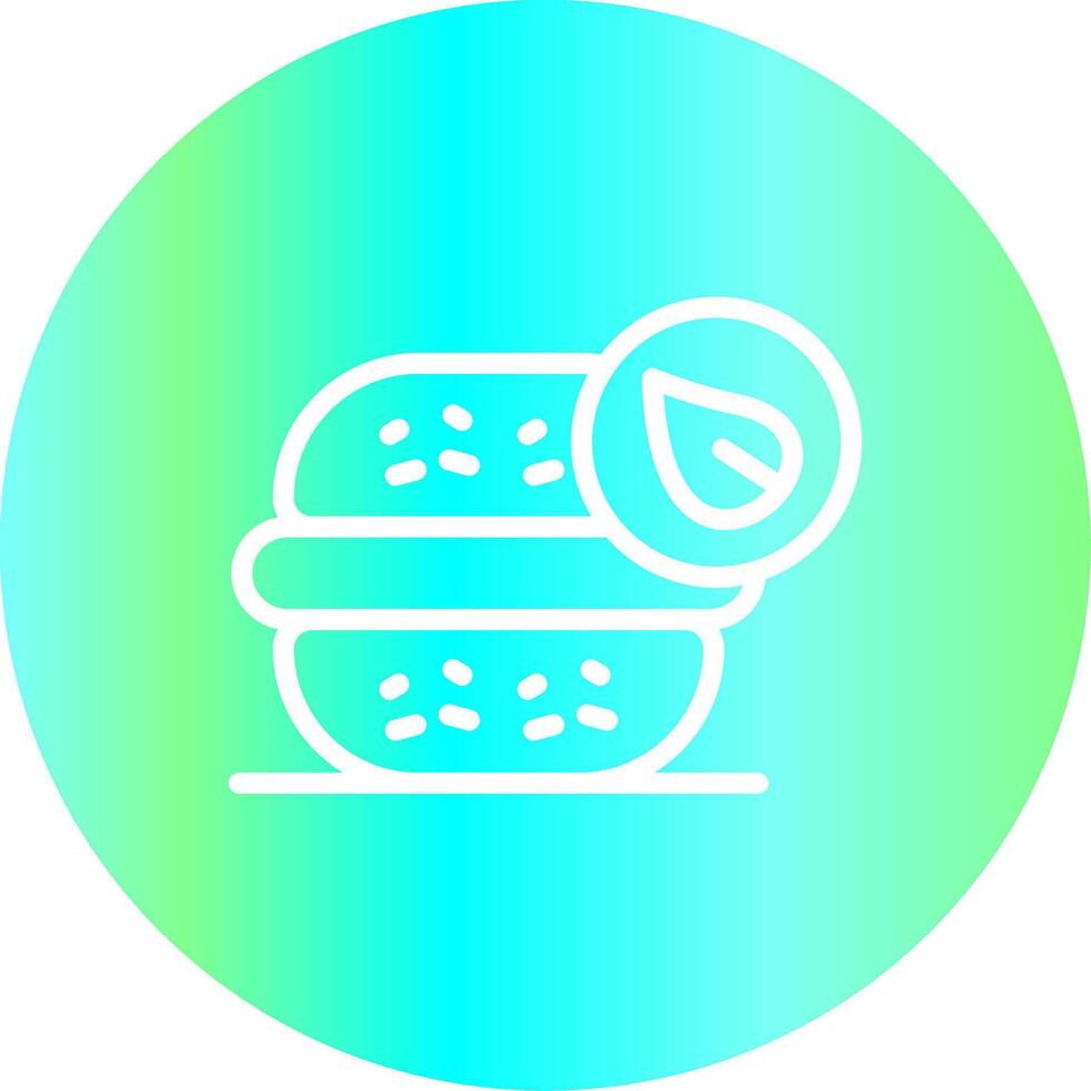 Vegan Burger Creative Icon Design vector