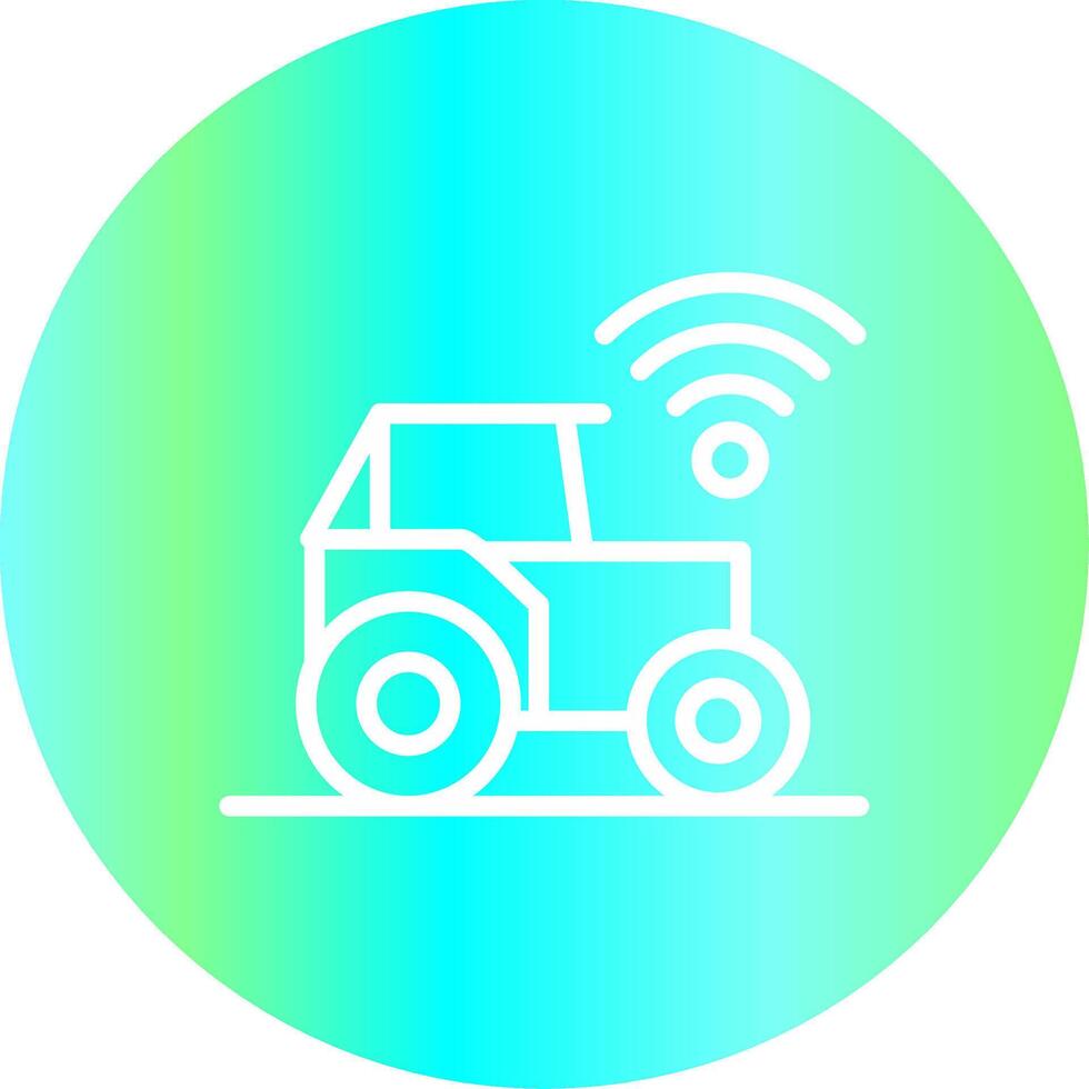 Smart Tractor Creative Icon Design vector