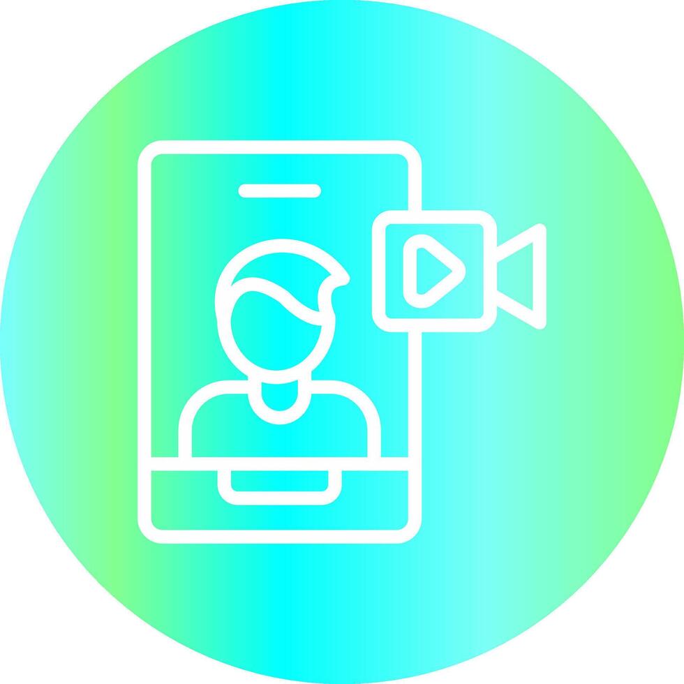 Video Chat Creative Icon Design vector