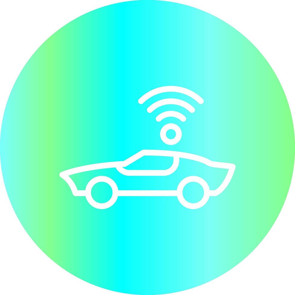 Self Driving Vehicle Creative Icon Design vector