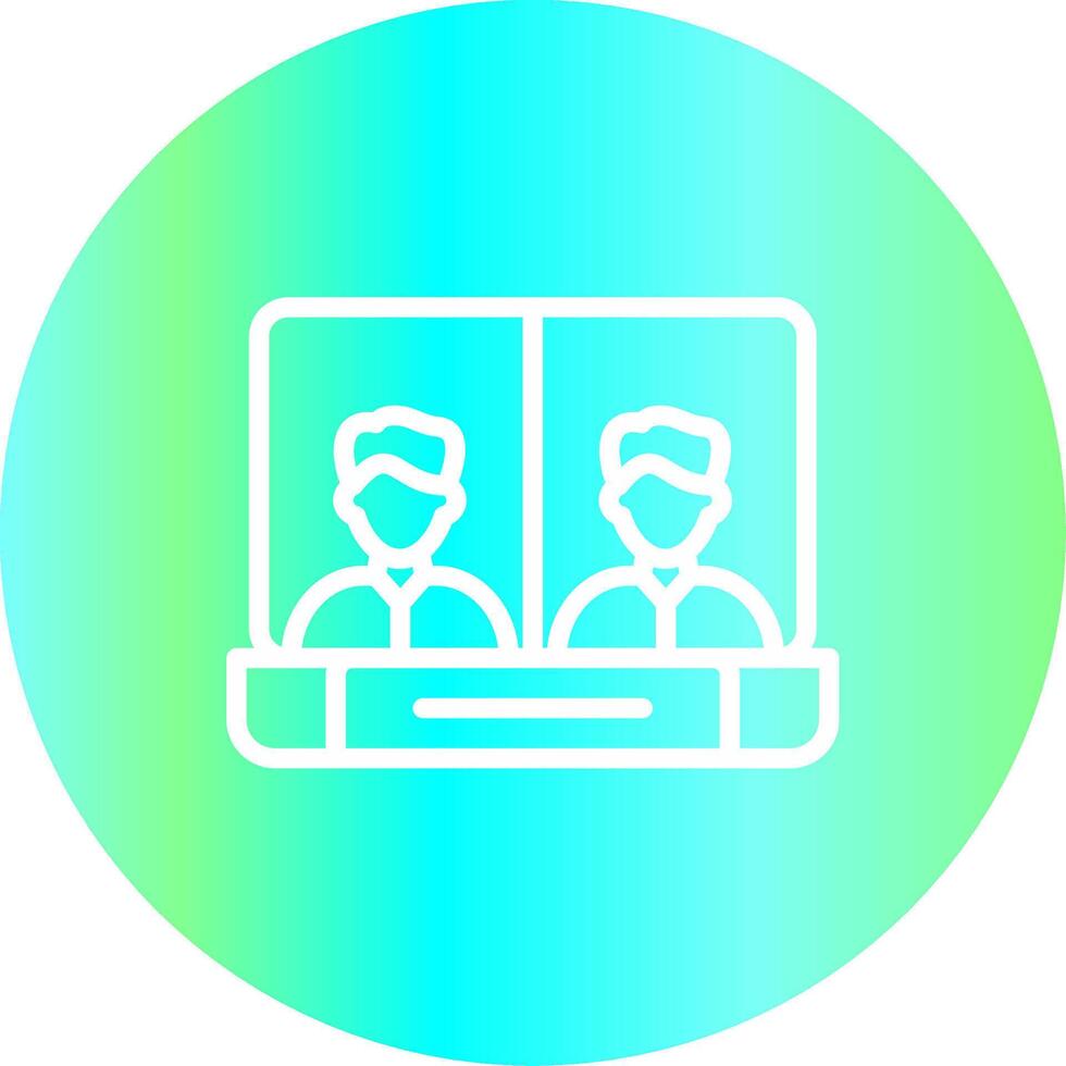 Online Meeting Creative Icon Design vector