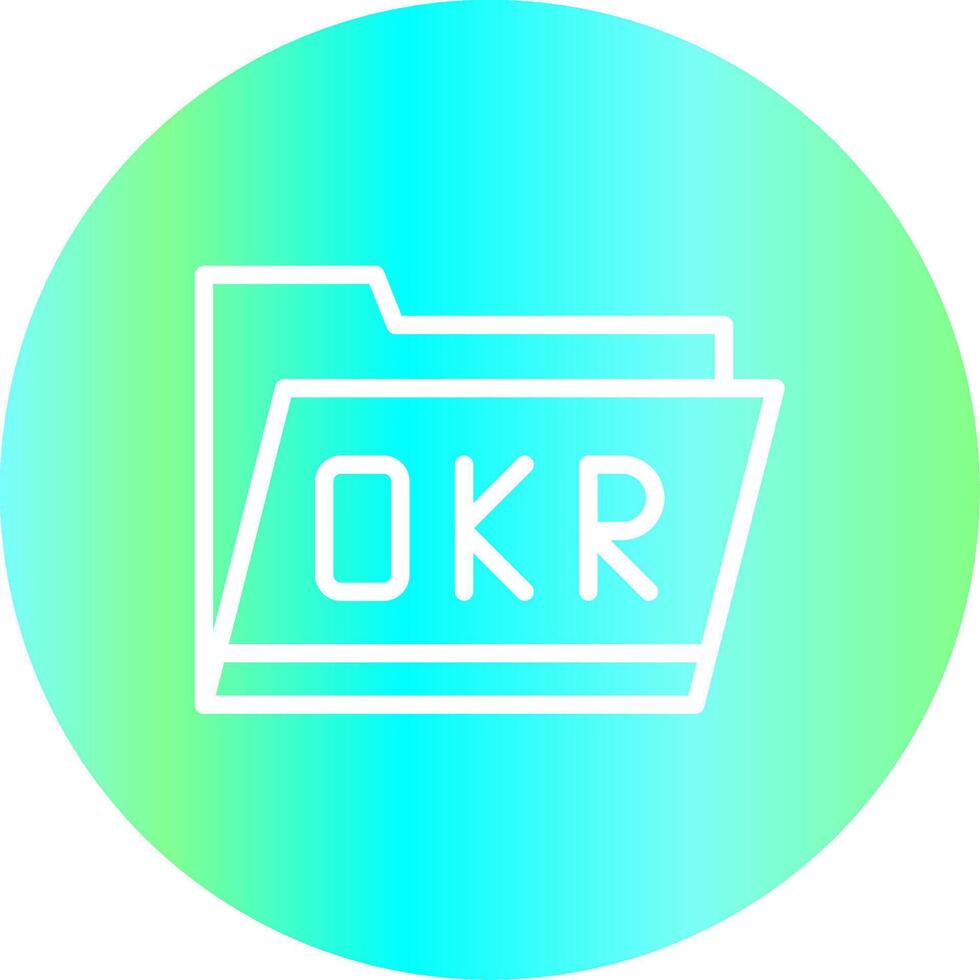 Okr Folder Creative Icon Design vector