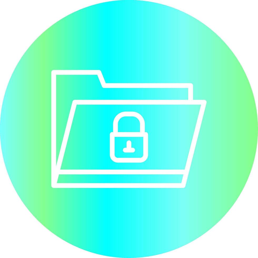 Locked Folder Creative Icon Design vector