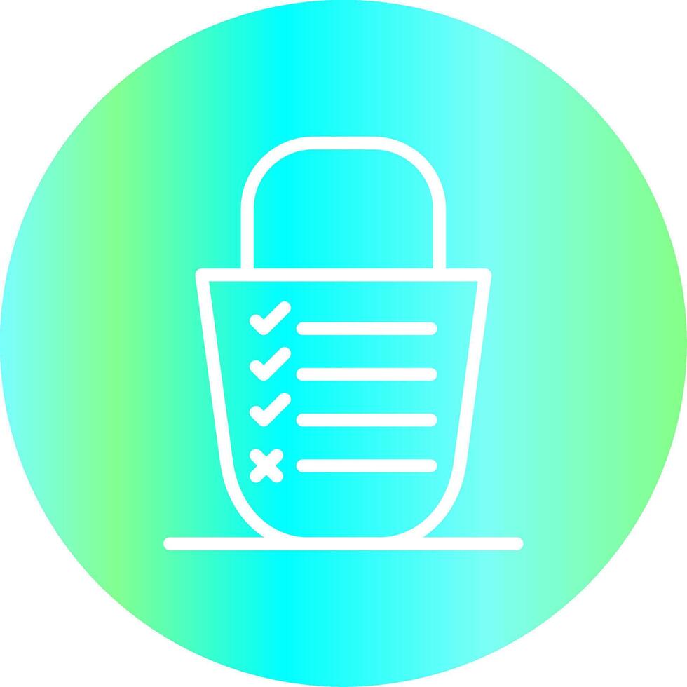 Bucket List Creative Icon Design vector