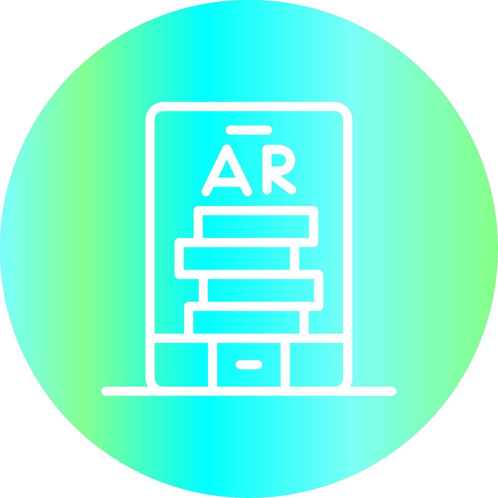 Ar Tumbling Blocks Creative Icon Design vector
