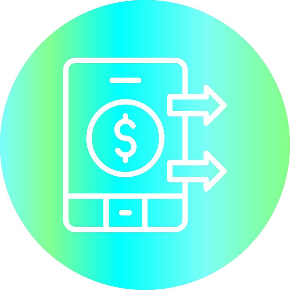 Funds Transfer Creative Icon Design vector